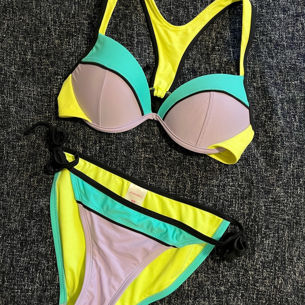 Target Xhilaration Neon Colored Racerback Bikini Swimsuit